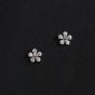 Mini CZ Flowers 925 Sterling Silver Stud Earrings