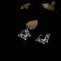 Sweet Hollow Butterfly 925 Sterling Silver Hoop Earrings