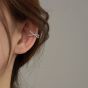 Girl CZ X Shape 925 Sterling Silver Non-Pierced Earrings