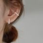 New Shell Pearl D Shape 925 Sterling Silver Hoop Earrings