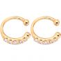 Fashion Round CZ 925 Sterling Silver Non-Pierced Earrings