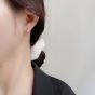 Geometry Mini Paper Clip 925 Sterling Silver Stud Earrings