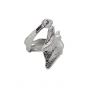 Fashion Irregular Carved 925 Sterling Silver Adjustable Ring
