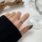 Модное трехслойное регулируемое кольцо из стерлингового серебра 925 пробы