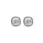 Simple Geometry Marbling 925 Sterling Silver Stud Earrings