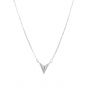 Geometry CZ Solid Triangle 925 Sterling Silver Necklace