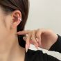 Irregular Geometry Lines 925 Sterling Silver Non-Pierced Earrings