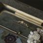 Anillo ajustable de plata de ley 925 con perlas naturales huecas CZ para niña