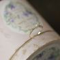 Anillo ajustable de plata de ley 925 con perlas naturales huecas CZ para niña