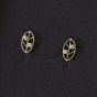Girl Hollow CZ Leaf 925 Sterling Silver Stud Earrings