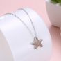 Fashion Sea Star Red CZ 925 Sterling Silverr Necklace