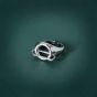 Fashion Pin 925 Sterling Silver Adjustable Ring