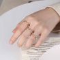 Fashion CZ Hollow Chain 925 Sterling Silver Ring