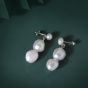 Irregular Natural Pearls 925 Sterling Silver Dangling Earrings