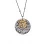 Irregular Lava Round 925 Sterling Silver Necklace