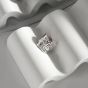 Fashion Folds Irregular Texture Rock Wall 925 Sterling Silver Adjustable Ring