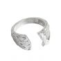 Винтажный минимализм Нерегулярное регулируемое кольцо из стерлингового серебра 925 пробы