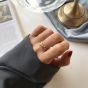 Модное золотое витое кольцо с регулируемым кольцом из стерлингового серебра 925 пробы