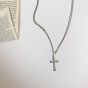 Vintage Cross Holy 925 Collar de plata esterlina