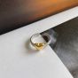 Promise Golden Heart Beads 925 Sterling Silver Adjustable Ring