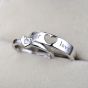 Wedding Love You Forever Heart 925 Sterling Silver Adjustable Promise Ring