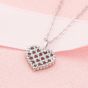 Honey Moon Hollow CZ Heart 925 Sterling Silver Necklace