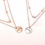 Party Double Beads Constellation Round 925 Sterling Silver Necklace
