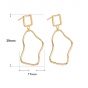 Simple Geometry Hollow Irregular 925 Sterling Silver Dangling Earrings