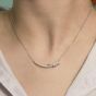 Sweet Girl CZ Smile Bowknot 925 Sterling Silver Necklace