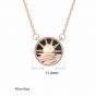 Fashion Round Sun 925 Sterling Silver Necklace