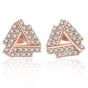 Geometry CZ Triangle Simple 925 Sterling Silver Stud Earrings