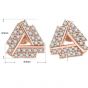 Geometry CZ Triangle Simple 925 Sterling Silver Stud Earrings