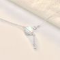 Подарок Натуральный лунный камень Planet Stars Ожерелье из стерлингового серебра 925 пробы