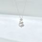 Holiday CZ Christmas Tree Star 925 Sterling Silver Necklace