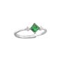 Casual Geometry CZ Rhombus 925 Sterling Silver Adjustable Ring