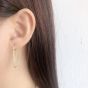Fashion Paper Clip 925 Sterling Silver Hoop Earrings
