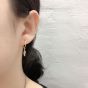 Fashion Leaves 925 Sterling Silver Hoop Earrings
