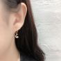 Girl CZ Crescent Moon Stars 925 Sterling Silver Hoop Earrings