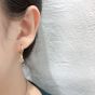 Fashion CZ Snake Shape 925 Sterling Silver Hoop Earrings