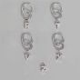 Fashion A - Z Letters 925 Sterling Silver Leverback Earrings