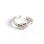Fashion Twisted Knot 925 Sterling Silver Adjustable Ring