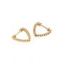 Boucles d'oreilles à anneaux en argent sterling 925 avec perles géométriques