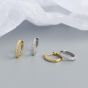 New Minimalism CZ 925 Sterling Silver Huggie Hoop Earrings