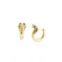Cute Animal Cobra Snake 925 Sterling Silver Hoop Earrings