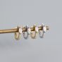 Простые мини-овальные серьги-кольца из стерлингового серебра 925 пробы CZ 925