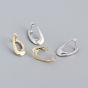 New Irregular Hollow Geometry 925 Sterling Silver Hoop Earrings