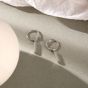 Повседневные серьги-кольца с геометрической палочкой из стерлингового серебра 925 пробы