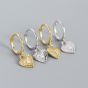 Women CZ Heart Love 925 Sterling Silver Hoop Earrings
