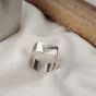 Men's Geometry 925 Sterling Silver Adjustable Ring