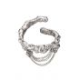 Modern Irregular Chain Tassels 925 Sterling Silver Adjustable Ring